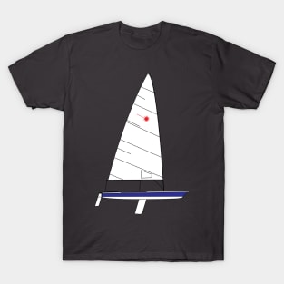 Laser Sailboat - Blue T-Shirt